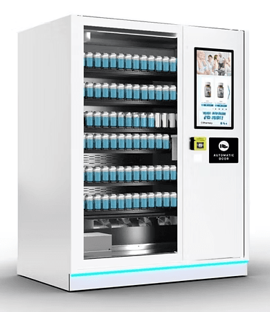 Wellness vending machine stocked with health products