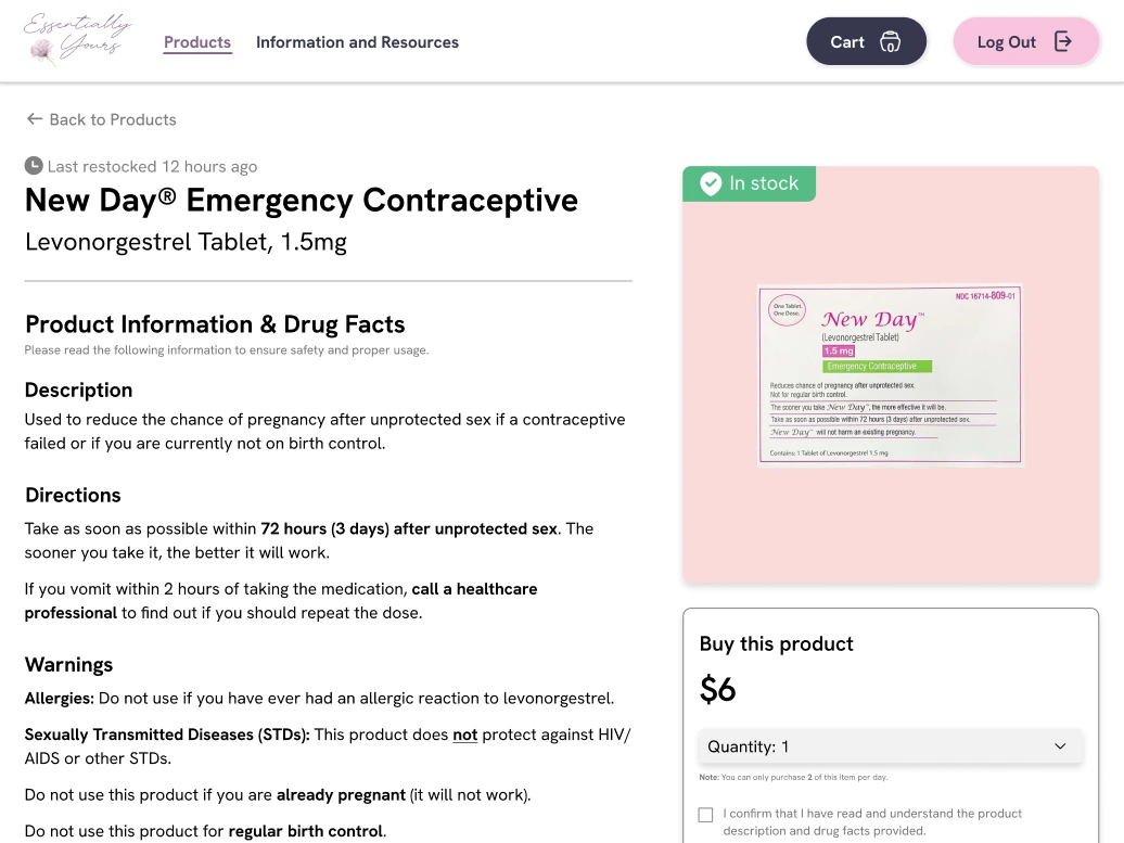 Product information · New Day