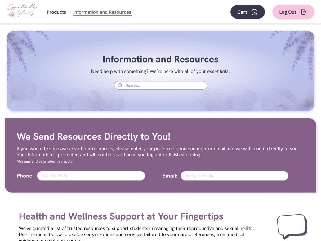 Health information and resources